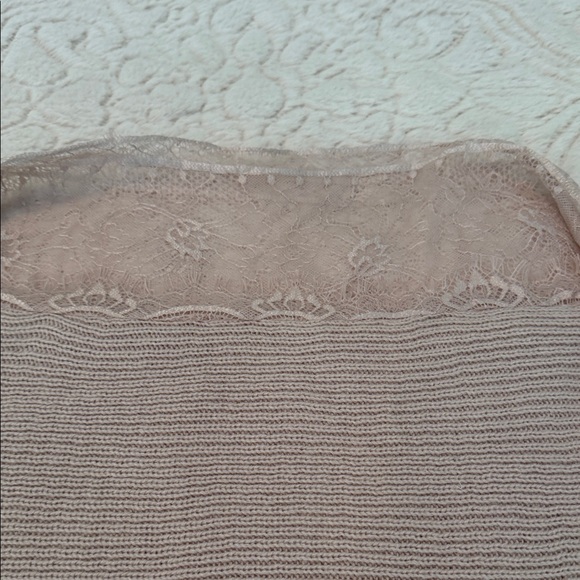 Chic Lace Accent Women's Cardigan - Lavender - Picture 6 of 8